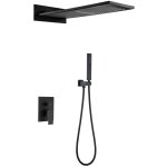 Lookshop - colonne de douche encastre - fonction cascade - noir - sirius
