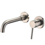 Mitigeur lavabo mural nickel bross� - corbeau