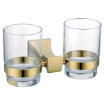 Porte double verre mural doré - chloe Porte double verre mural doré - chloe
