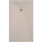 Kroos ® - receveur de douche crème ardoise stone plus, grille de couleur - 80 x 70 cm Kroos ® - receveur de douche crème ardoise stone plus, grille de couleur - 80 x 70 cm