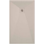 Kroos � - receveur de douche cr�me lisse stone plus, grille de couleur - 160 x 90 cm
