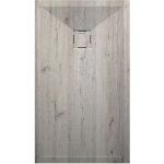 Kroos � - receveur de douche d�cape, finition lisse stone 3d, grille de couleur - 110 x 80 cm