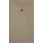 Kroos � - receveur de douche moka ardoise stone plus, grille de couleur - 160 x 100 cm