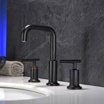 Kroos ® - robinet mélangeur lavabo 3 trous noir - burano Kroos ® - robinet mélangeur lavabo 3 trous noir - burano