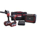 Ks tools - 515. 4731f - a4 - pack d'outillage �lectroportatif sur batterie - perceuse, meuleuse, projecteur ...