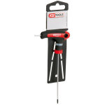 Ks tools - cl� m�le 6 pans � t�te sph�rique � poign�e en t sur support, 5 mm - 151. 8134 - e