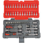 Ks tools ? coffret multi - outils 50 pi�ces ? douilles 1 / 4'' avec cliquet 72 dents ? bi - mati�re avec ...