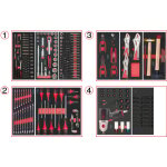 Ks tools - composition d'outils 4 tiroirs pour servante, 263 pi�ces - 714. 0263