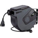 Ks tools - enrouleur lectrique mural, 3x2, 5mm - 15m - gris - 150. 4318