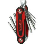 Ks tools - jeu de 8 cl�s m�les 6 pans � t�te sph�rique sur monture - 158. 3520