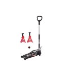 Kstools - lot d'un cric extra - bas acier ultimate 2 t + chandelles 2 t