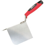Truelle d'angle extrieur - lame flexible inox - manche bi - composant - 100x125mm
