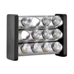 Küchenprofi - présentoir à épices avec 12 bocaux noir rectangulaire Küchenprofi - présentoir à épices avec 12 bocaux noir rectangulaire