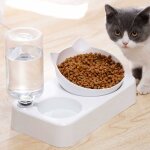Kueatily - lot de 2 gamelles d'eau et de nourriture, distributeur d'eau automatique avec gamelle de nourriture ...