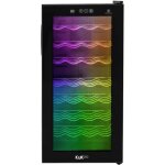 Frigo cave  vin sous plan 78 l capacit de 28 bouteilles porte noire en verre thermolectrique clairage ...