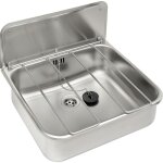 Kwc ar �vier de cuisine, sirius, acier inoxydable, 460x135x405 mm, planchette rabattable et paroi anti ...