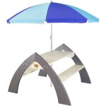 Axi - kylo xl table pique nique enfant en bois gris & blanc table picnic avec parasol pour le jardin Axi - kylo xl table pique nique enfant en bois gris & blanc table picnic avec parasol pour le jardin