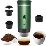 Kzq - machine  expresso portable, 12v rechargeable 15 bars pression, 4  6 minutes chauffage rapide, ...