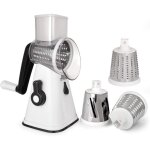 Kzq - râpe manuelle rotative pour pommes de terre et légumes, avec 3 lames interchangeables, facile à ... Kzq - râpe manuelle rotative pour pommes de terre et légumes, avec 3 lames interchangeables, facile à ...