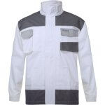 L4041348 hommes - veste de survêtement blanche et grise de protection avec de nombreuses poches - vêtements ... L4041348 hommes - veste de survêtement blanche et grise de protection avec de nombreuses poches - vêtements ...