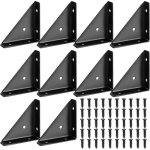 Lablanc - 10 pièces d'angles en métal, coin métallique noir 90 degrés, connecteur d'angle, coin en métal ... Lablanc - 10 pièces d'angles en métal, coin métallique noir 90 degrés, connecteur d'angle, coin en métal ...
