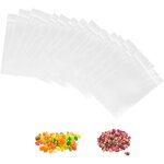 100 pices sachets zip transparent, 6 x 4cm plastiques sachet zip, refermables transparent pochette zip, ...