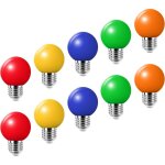 Lablanc - 10pcs 2w e27 ampoule couleur, ampoule led couleur unique, 200lm lampe de nol 220v partie petite ...