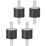 4 pezzi supporti in gomma anti vibration silentblock, supports en caoutchouc m6, vis  double extrmit, ...