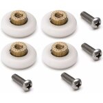 Lablanc - lot de 4 roulettes de rechange pour porte de douche - 19 mm - avec vis m4 - diam�tre : 19mm ...