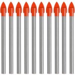 Lablanc - foret carrelage 6mm forets  percer le verre 10pcs foret verre revtement en titane, meche ...