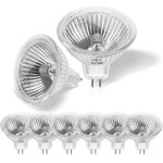 Lablanc - pack de 8 ampoule halogene 50w 12v mr16, spot halogene gu5. 3 dimmable blanc chaud 2800k, 2 ...