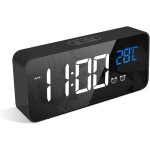 Lablanc - rveil numrique, alarm rveil led avec fonction snooze, charge des ports usb (noir)