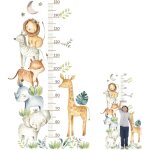 Lablanc - toise pour enfants, 50 - 150 cm toise murale enfant sticker mural, animaux de la for�t tableau ...