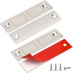 Ultra mince aimant porte placard puissant, lot de 2 aimant de porte pour placard cuisine loquet magntique ...