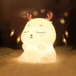 Veilleuse enfant rechargeable veilleuse bb lampe, 7 couleurs led veilleuse filles, silicone lampe de ...