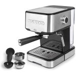 Lacor 69256 - machine � espresso avec 2 sorties de caf� et fonction de chauffe / foaming du lait, compatible ...