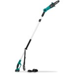 Lagueuse sur perche sans fil 20v - t�te inclinable - perche extensible (200 - 260 cm) - 2 batteries 2. ...