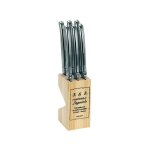 Jean dubost - bloc 6 couteaux laguiole inox