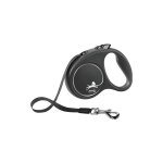Laisse black design m tape 5m black / silver flexi fu22t5 - 251 - s - si