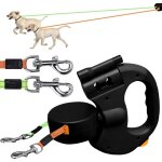 Laisse pour chien, laisse chien enrouleur, double laisse pour 2 chiens, enrouleur, extensible, r�tractable, ...