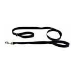 Laisse de dressage 'double poignées' 250cm noir Laisse de dressage 'double poignées' 250cm noir