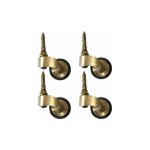 Basetbl - laiton massif roulettes de meubles, de roue 25mm, capacit de charge 150kg, avec tige filete, ...