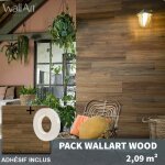 Wallart - lambris pvc imitation bois de chêne naturel foncé - 2, 09m² Wallart - lambris pvc imitation bois de chêne naturel foncé - 2, 09m²