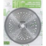 Lame de dbroussailleuse 100 dents carbure : 255 x 25. 4 x 1, 3mm, avec couteaux affuts sur 3 cts ...