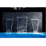 Lame d'eau cascade chute d'eau en acrylique 120cm piscine et fontaine bassins compatible traitement au ...
