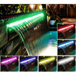 Lame d'eau pour piscine led cascade chute d'eau en acrylique 90cm piscine et fontaine bassins compatible ...