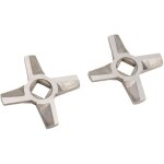 Lames de hachoir � viande universelles, remplacement de couteau en acier inoxydable, couteau en forme ...