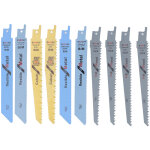 Lames de scie alternative 10 pi�ces, lame de scie sabre bim�tallique en acier � haute teneur en carbone ...
