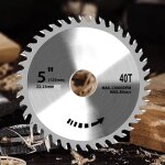 Lame de scie circulaire 125 x 22. 23mm  40 dents pour meuleuse d'angle, lame de scie en carbure de tungstne ...