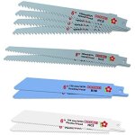 Lames de scie sabre, 10 - piece lame scie sabre pour bois et m�tal(150mm, 230mm de longueur, 6 / 10 / ...